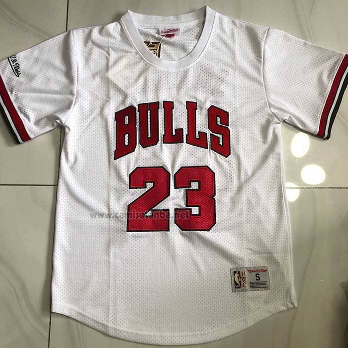 Camiseta Manga Corta Chicago Bulls Michael Jordan NO Blanco